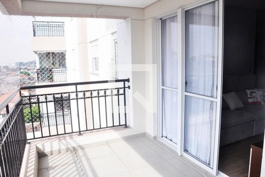 Varanda da Sala e Sala de Jantar de apartamento à venda com 2 quartos, 64m² em Vila Mangalot, São Paulo