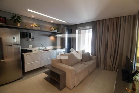Sala - Studio de kitnet/studio à venda com 1 quarto, 52m² em Brooklin Paulista, São Paulo