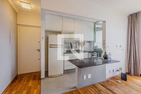 Cozinha de apartamento para alugar com 2 quartos, 50m² em Pinheiros, São Paulo