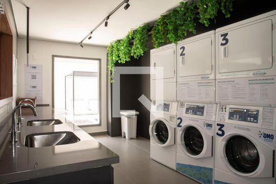Área comum - Lavanderia de kitnet/studio para alugar com 1 quarto, 20m² em Vila Clementino, São Paulo