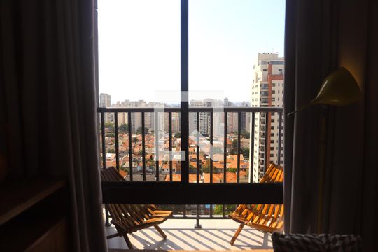 varanda de apartamento à venda com 1 quarto, 29m² em Mirandópolis, São Paulo