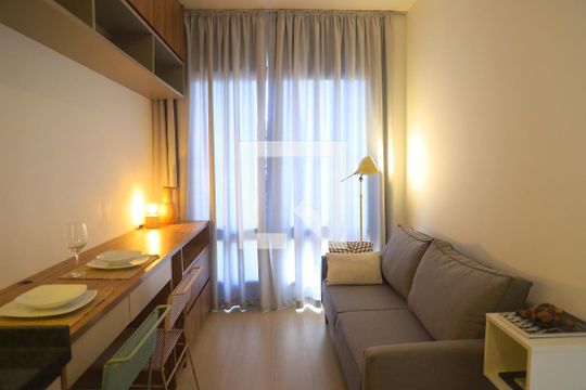 Sala de apartamento à venda com 1 quarto, 29m² em Mirandópolis, São Paulo