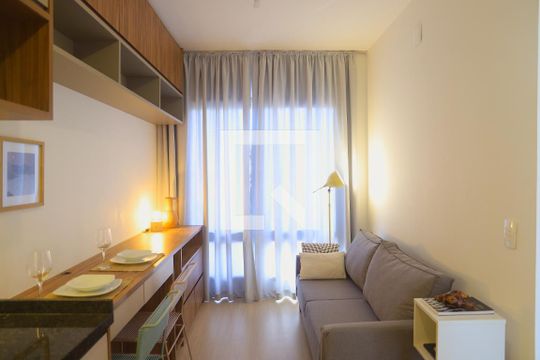 Sala de apartamento à venda com 1 quarto, 29m² em Mirandópolis, São Paulo