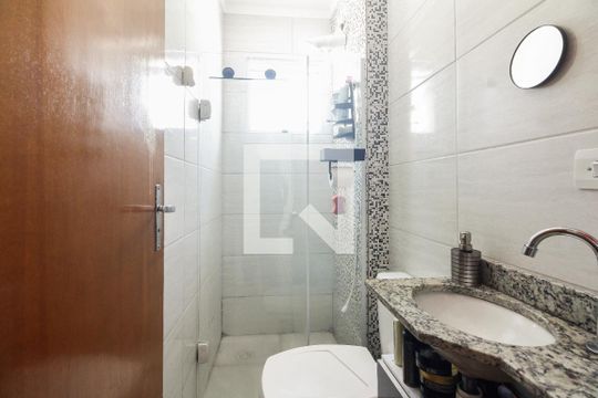 Banheiro de apartamento à venda com 1 quarto, 40m² em Chácara Califórnia, São Paulo