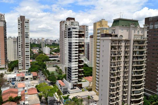 Vista da varanda da sala de apartamento à venda com 1 quarto, 47m² em Vila Mariana, São Paulo