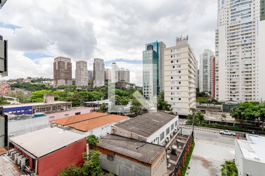 Vista da Varanda de apartamento à venda com 1 quarto, 60m² em Cidade Monções, São Paulo