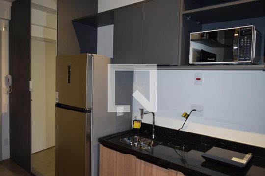 Cozinha de kitnet/studio à venda com 1 quarto, 22m² em Jardim Paulista, São Paulo