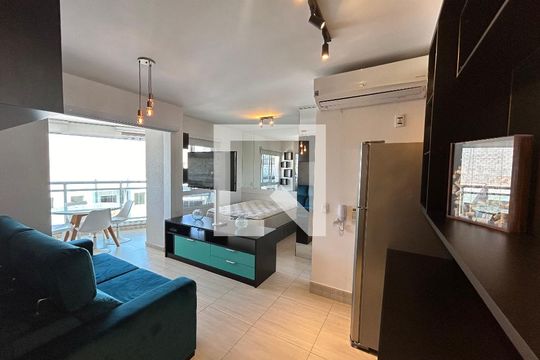 Sala/Cozinha de apartamento à venda com 1 quarto, 36m² em Barra Funda, São Paulo