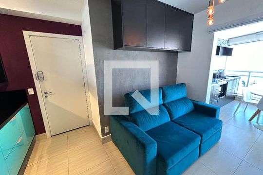 Sala/Cozinha de apartamento à venda com 1 quarto, 36m² em Barra Funda, São Paulo
