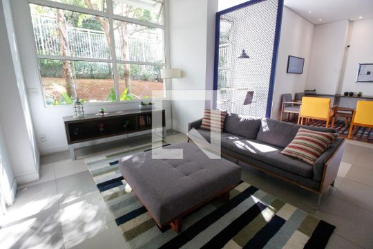 Área comum - Home Office de kitnet/studio para alugar com 1 quarto, 40m² em Panamby, São Paulo