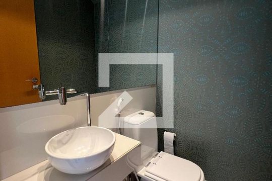 Lavabo de apartamento à venda com 2 quartos, 78m² em Vila da Serra, Nova Lima