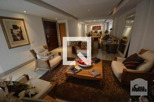 Sala de apartamento à venda com 4 quartos, 276m² em Funcionários, Belo Horizonte
