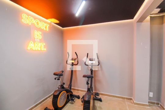 Área comum - Academia de apartamento para alugar com 1 quarto, 28m² em Mooca, São Paulo