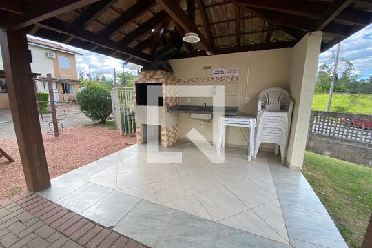 Área comum - Churrasqueira de casa de condomínio à venda com 3 quartos, 54m² em Canudos, Novo Hamburgo