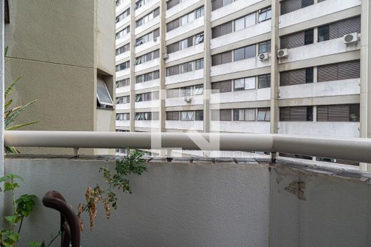 Varanda da Sala de apartamento à venda com 1 quarto, 38m² em Consolação, São Paulo