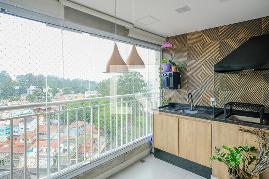 Varanda gourmet de apartamento à venda com 3 quartos, 74m² em Jardim Paramount, São Bernardo do Campo