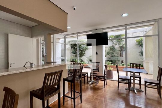 Área comum de apartamento à venda com 1 quarto, 53m² em Pinheiros, São Paulo