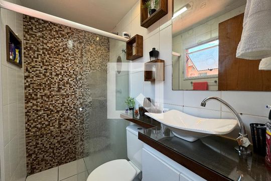 Suíte - Banheiro de casa de condomínio à venda com 3 quartos, 85m² em Vargem Pequena, Rio de Janeiro