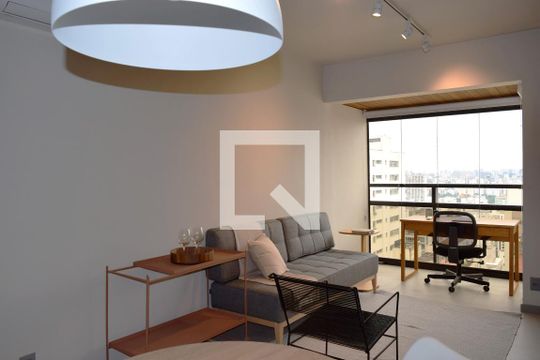 Sala de apartamento para alugar com 1 quarto, 50m² em Cerqueira César, São Paulo