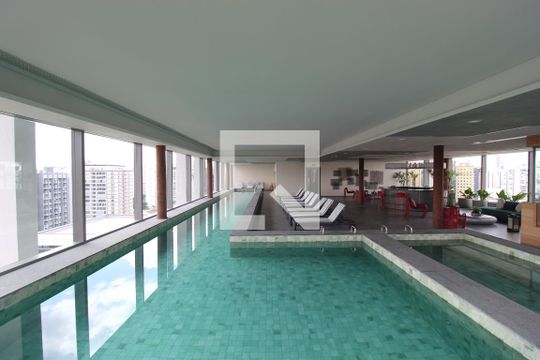 Área Comum - Piscina de kitnet/studio à venda com 1 quarto, 29m² em Indianópolis, São Paulo