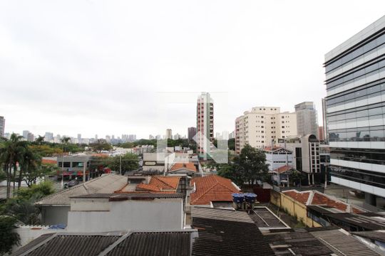 Vista da Varanda de kitnet/studio à venda com 1 quarto, 29m² em Indianópolis, São Paulo