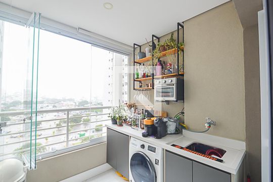 Área de Serviço de apartamento à venda com 1 quarto, 36m² em Jardim do Mar, São Bernardo do Campo