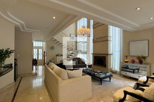 Sala de casa de condomínio à venda com 4 quartos, 400m² em Residencial Tres (alphaville), Santana de Parnaíba