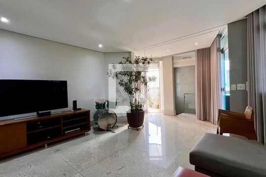 sala 2 de apartamento à venda com 4 quartos, 300m² em Luxemburgo, Belo Horizonte
