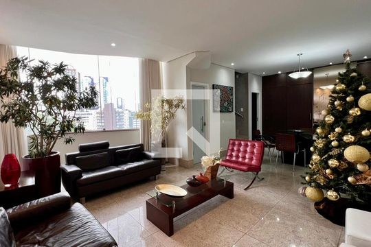 sala de apartamento à venda com 4 quartos, 300m² em Luxemburgo, Belo Horizonte