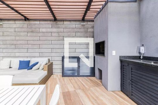 Área comum - Churrasqueira de kitnet/studio para alugar com 1 quarto, 42m² em Boa Vista, Porto Alegre