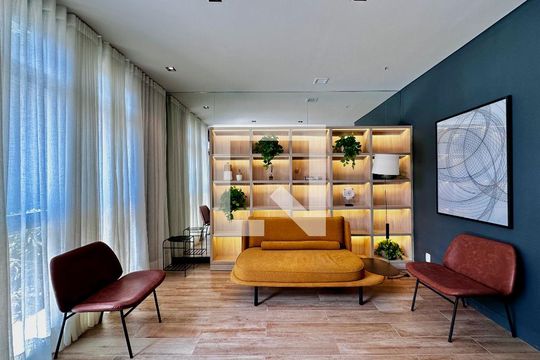 Hall Social Bloco de apartamento para alugar com 1 quarto, 27m² em Campo Belo, São Paulo