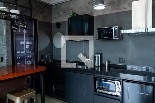 Cozinha de kitnet/studio para alugar com 1 quarto, 33m² em Jardim Faculdade, Sorocaba