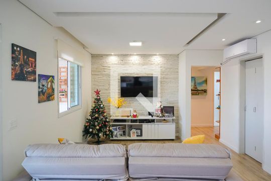 Sala de apartamento à venda com 3 quartos, 104m² em Vila Caminho do Mar, São Bernardo do Campo