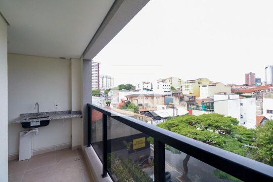 Varanda e Área de Serviço de apartamento à venda com 2 quartos, 57m² em Jardim, Santo André