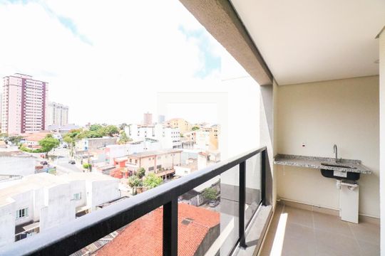 Varanda e Área de Serviço de apartamento à venda com 2 quartos, 61m² em Jardim, Santo André