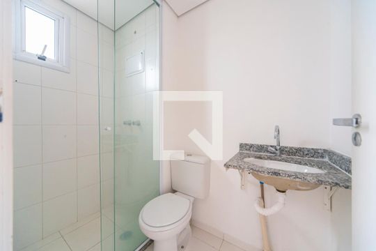 Banheiro do Quarto 3 de apartamento à venda com 3 quartos, 61m² em Vila Curuçá, Santo André