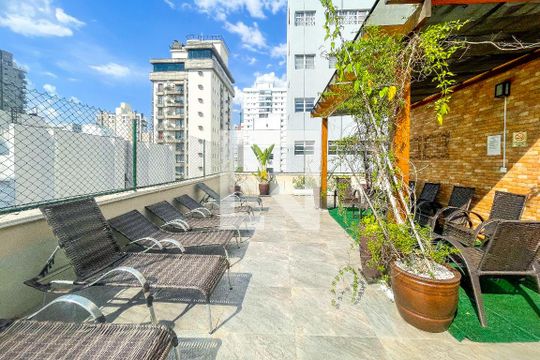 Área comum de apartamento para alugar com 2 quartos, 85m² em Consolação, São Paulo