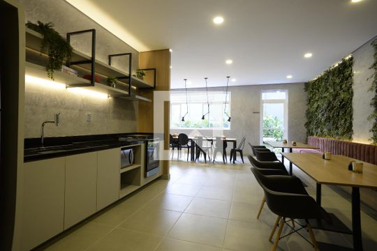 Área comum de kitnet/studio para alugar com 1 quarto, 27m² em Vila Mariana, São Paulo