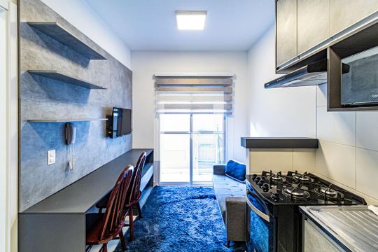 Sala de apartamento para alugar com 1 quarto, 28m² em Ferreira, São Paulo