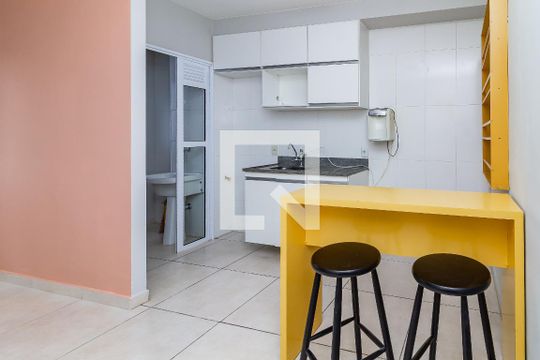 Cozinha de apartamento para alugar com 1 quarto, 33m² em Barra Funda, São Paulo