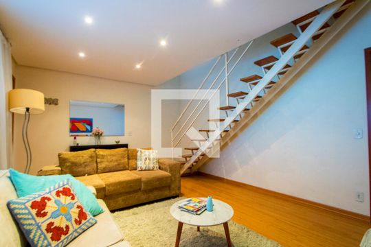 Sala de casa à venda com 3 quartos, 133m² em Vila Homero Thon, Santo André