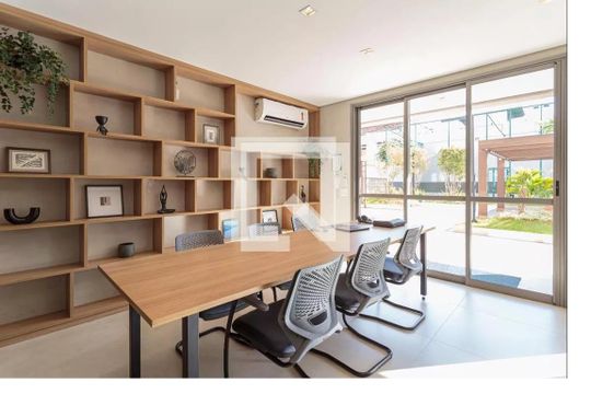 Área comum de kitnet/studio para alugar com 1 quarto, 25m² em Indianópolis, São Paulo