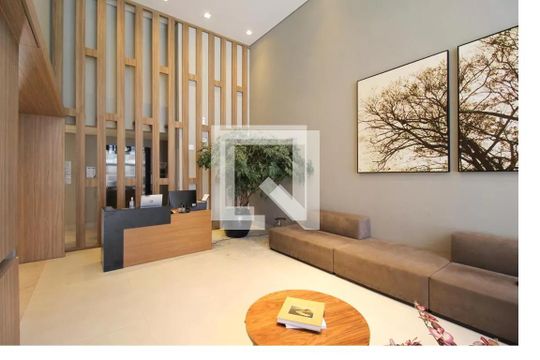 Área comum de kitnet/studio para alugar com 1 quarto, 25m² em Indianópolis, São Paulo