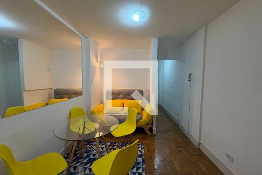 Sala de apartamento para alugar com 1 quarto, 28m² em Bela Vista, São Paulo