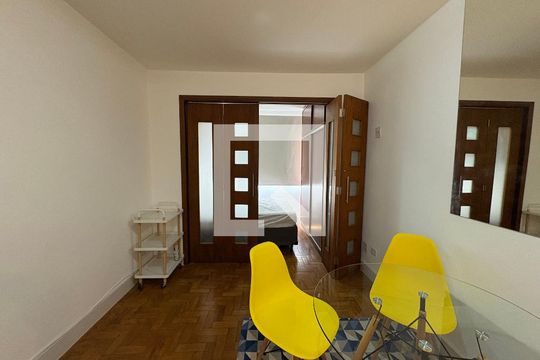 Sala de apartamento para alugar com 1 quarto, 28m² em Bela Vista, São Paulo
