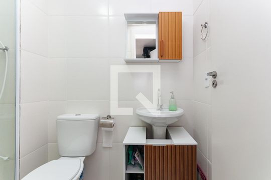 Banheiro do quarto Suíte de apartamento à venda com 1 quarto, 25m² em Água Branca, São Paulo