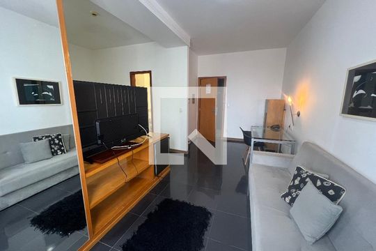 Sala de apartamento para alugar com 1 quarto, 40m² em Vila da Serra, Nova Lima