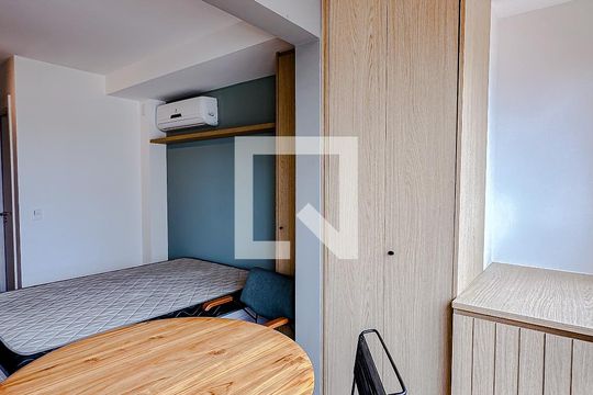 Varanda da Sala/Quarto de apartamento para alugar com 1 quarto, 25m² em Vila Mariana, São Paulo