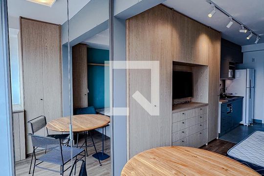 Varanda da Sala/Quarto de apartamento para alugar com 1 quarto, 25m² em Vila Mariana, São Paulo