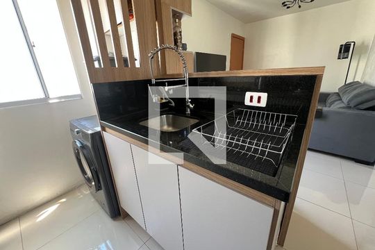 Cozinha de apartamento à venda com 2 quartos, 45m² em Canudos, Novo Hamburgo